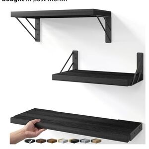 3x Wall Shelf with Brackets NEW/open Box